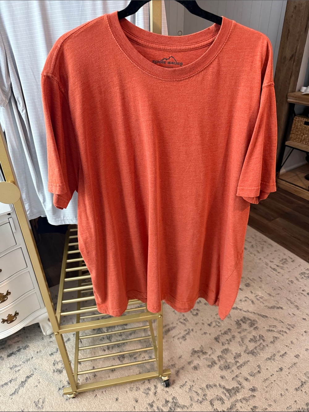 Eddie Bauer Coral-Orange Short Sleeve Crew Tee